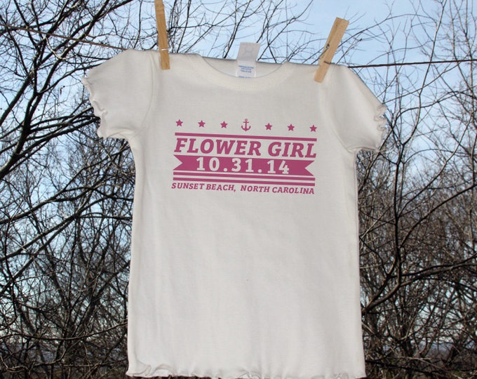 Flower Girl Stars and Stripes Wedding Party Shirt / Bridal Party Shirt