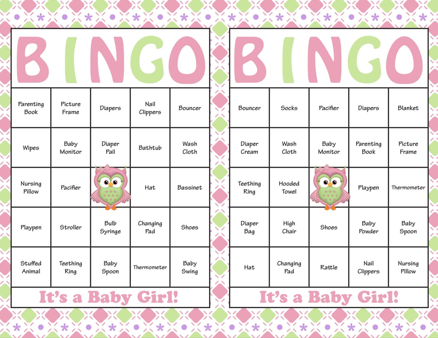 30 Free Printable Baby Bingo Cards - Printable Templates by Nora