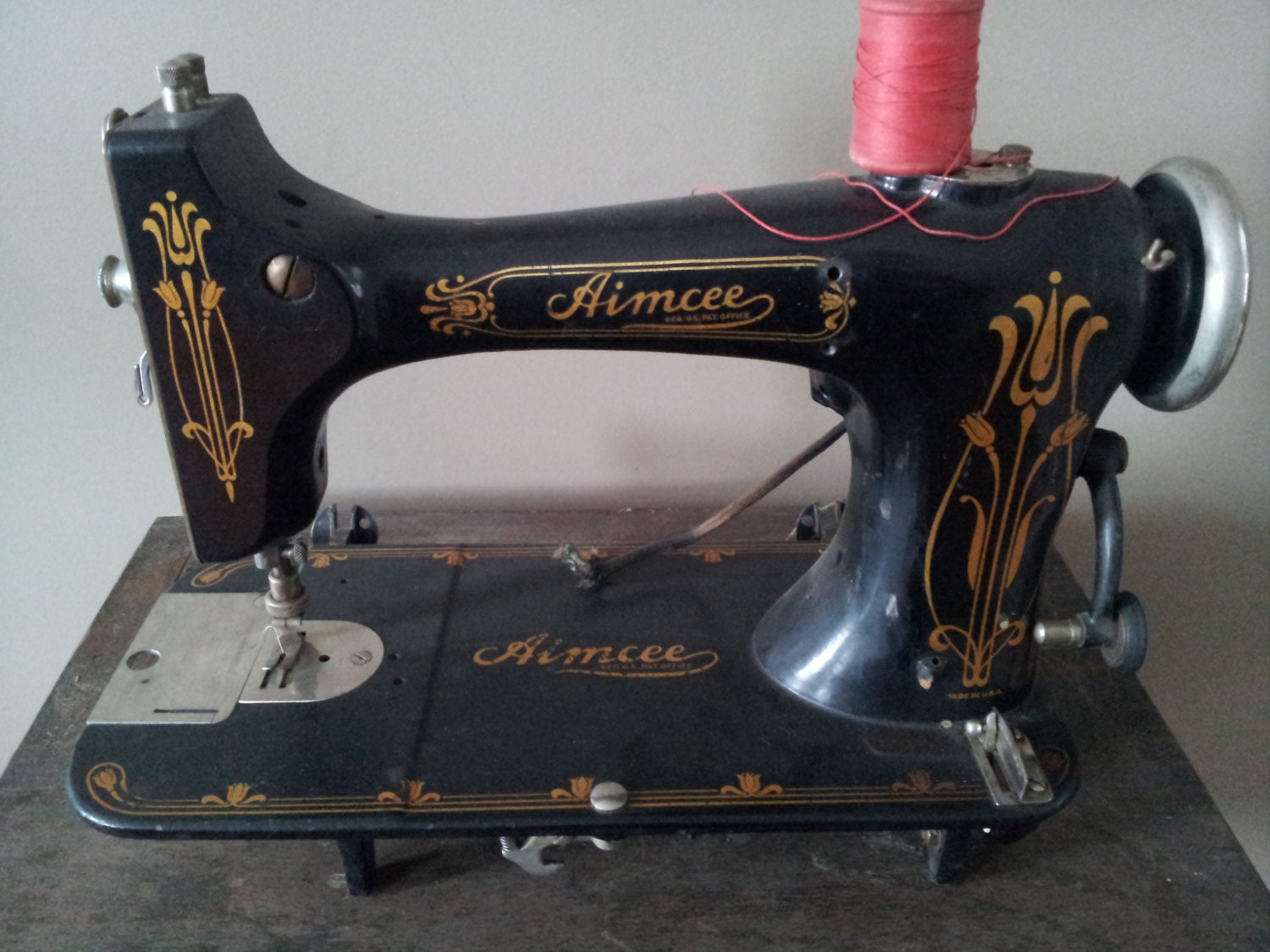 Old Sewing Machine Aimcee 1920s by HoffmansAntiques on Etsy