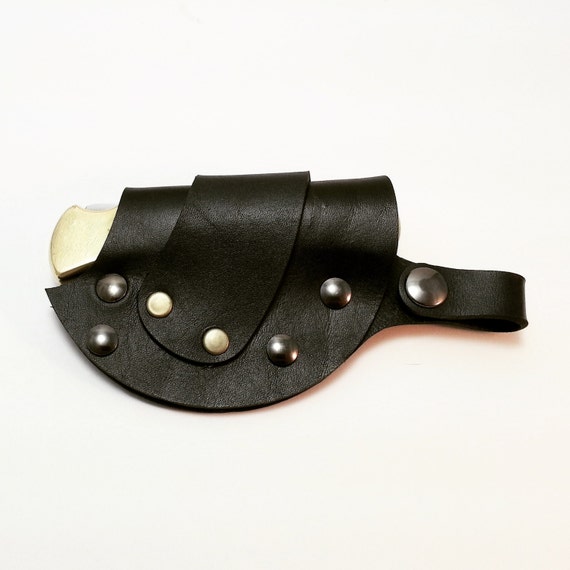 Antique Black Buck 110 Quick Draw Knife Sheath Hand Made in