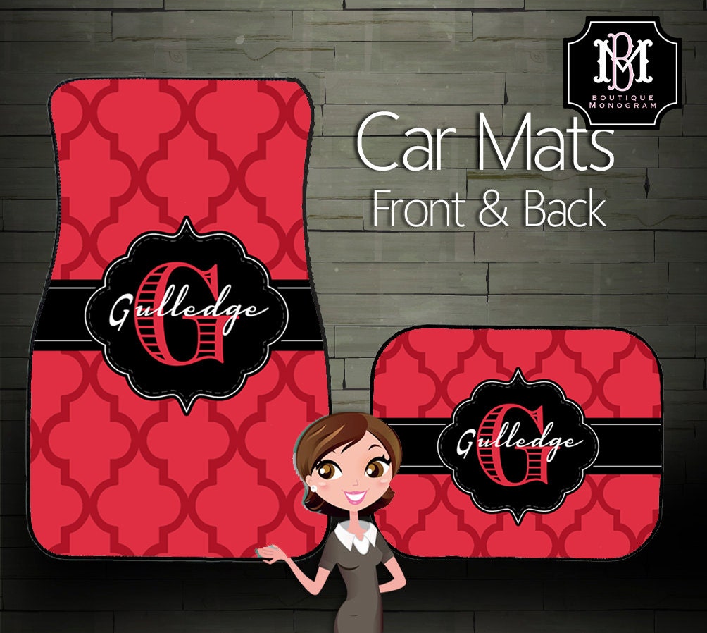 Custom Car Mats Personalized Car Mats by BoutiqueMonogram on Etsy