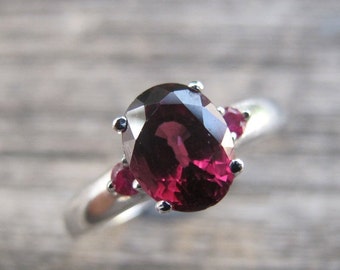 Mothers Day Sale Garnet Rings- Ruby Silver Rings- Stone Rings- July ...