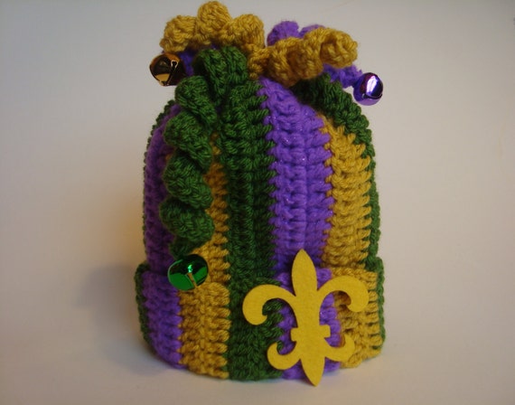 mardi gras beanie