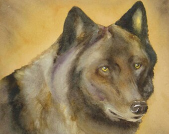 Wolf Animal Art Violette