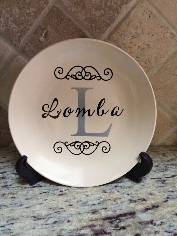 Initial Personalized Plate Personalized name Housewarming