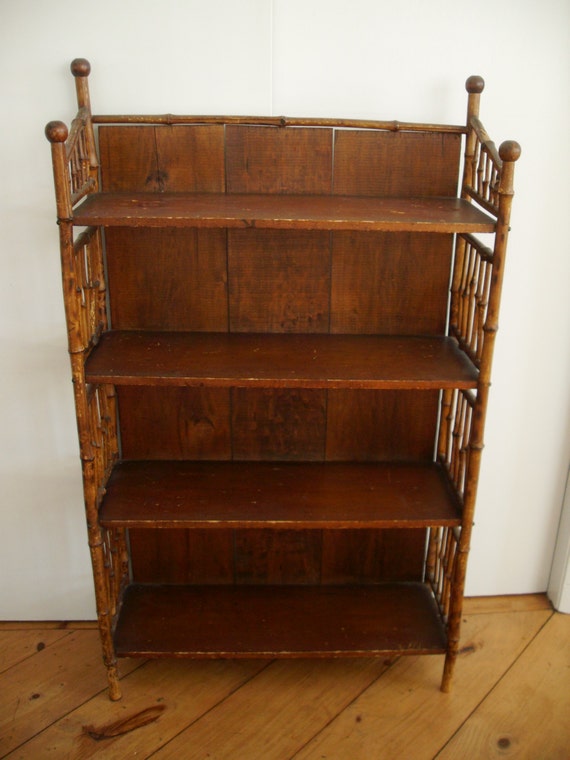 Vintage Bamboo Bookcase
