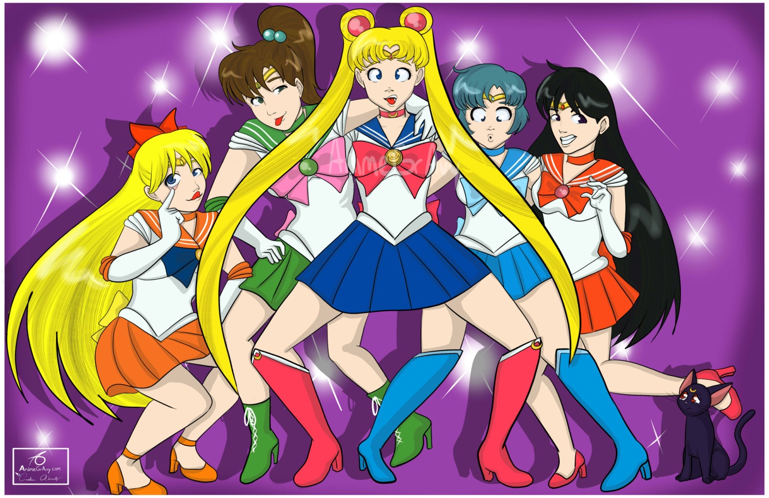 Sailor Moon Silly Faces 11x17 print by AnimeGrAvy on Etsy