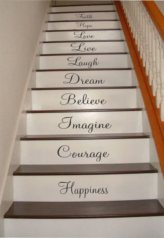 Inspiration Quotes Stair Riser Decals Stair Decals Stair 