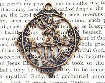 St. Michael the Archangel Religious MEDAL - Bronze or Sterling Silver - French Medal Replica (M96-1074)