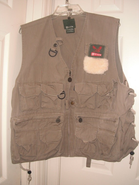 Vintage Garcia fly fishing vest adjustable size