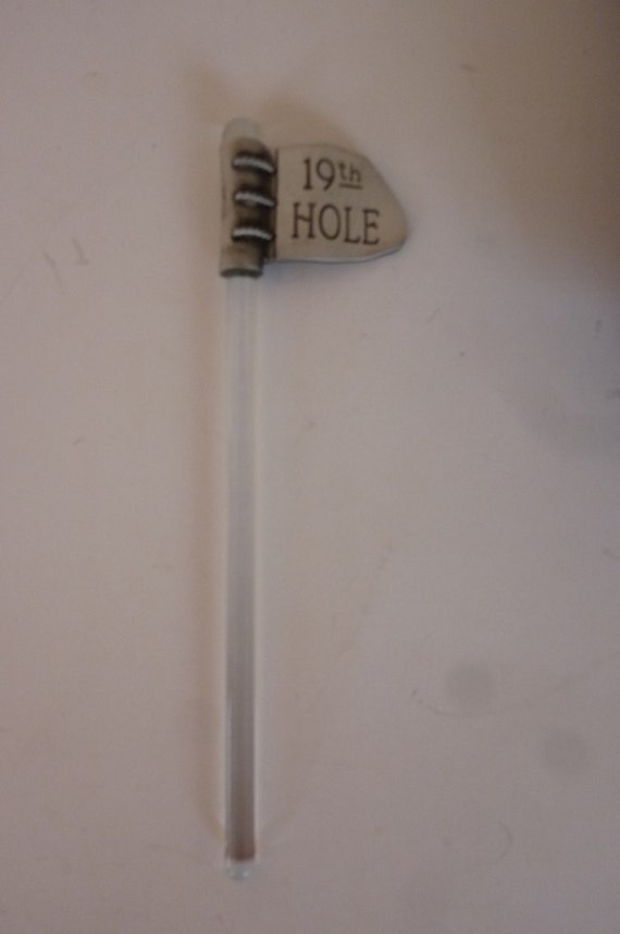 Vintage Drink Swizzle Sticks Golf Theme Bar Ware Set of 4