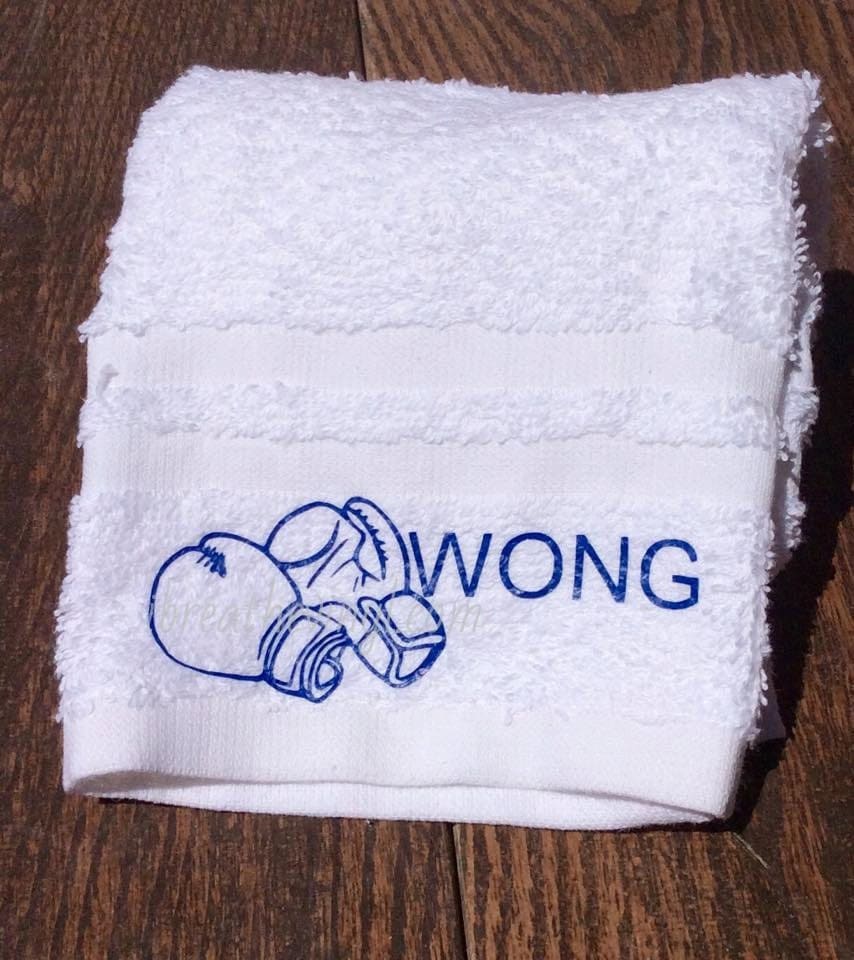 Personalized Gym Towel with Boxing Gloves Workout towel