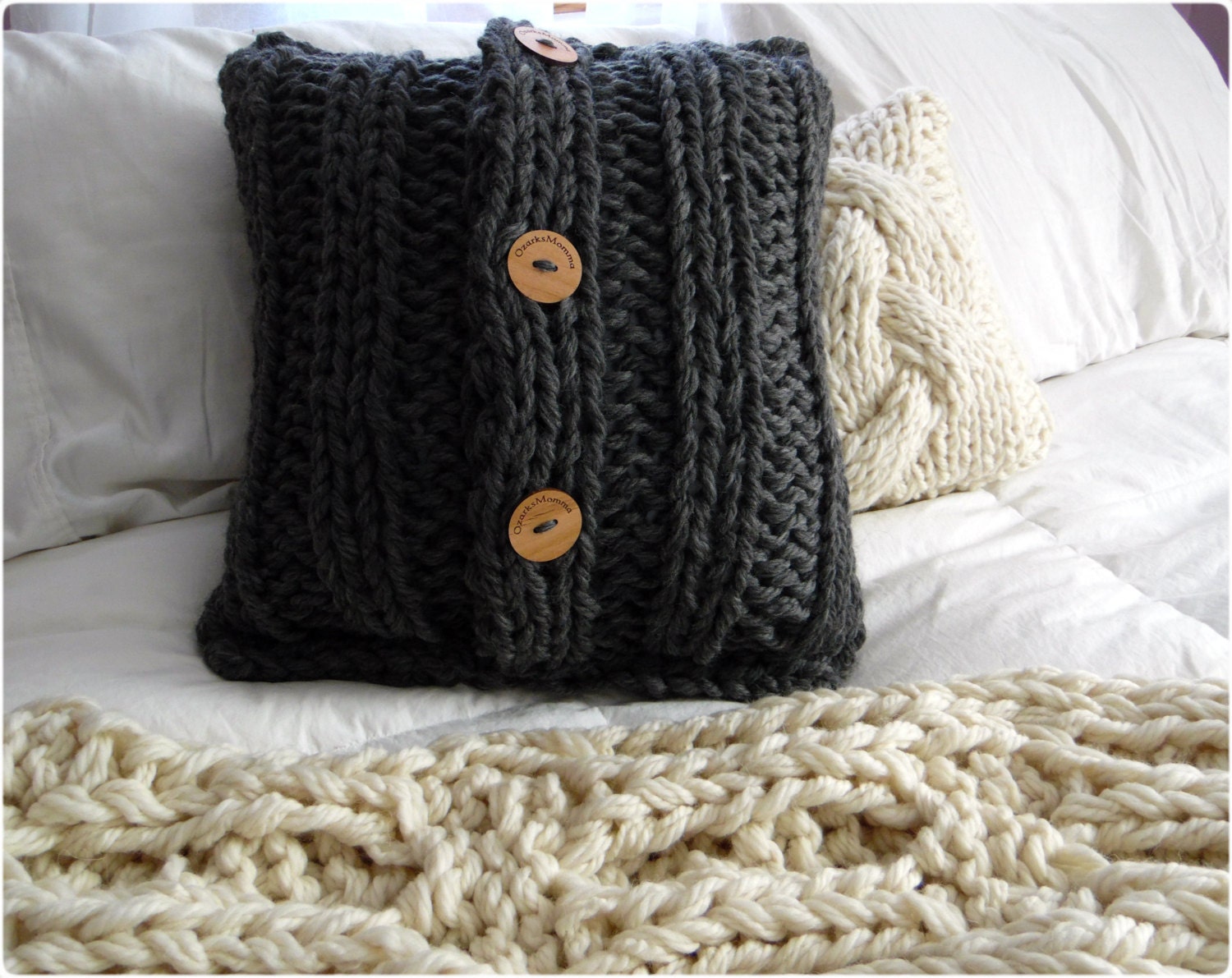 MADE TO ORDER Twisted Cable Knit Pillow