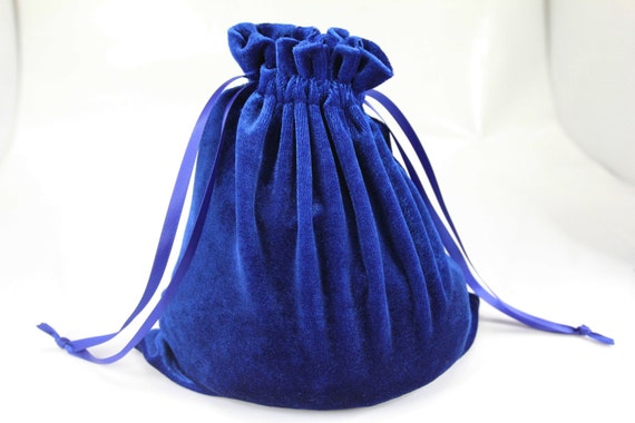 10pcs Large Velvet Bags Royal Blue Drawstring By Delicibakershop