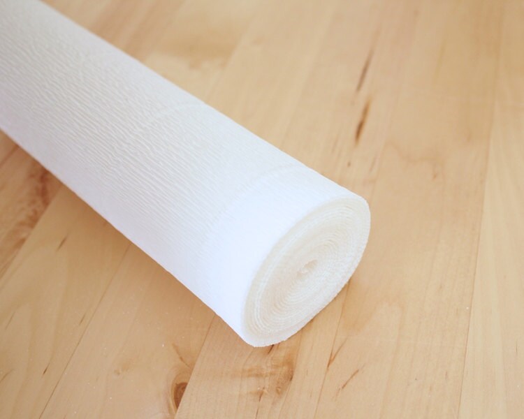 White Florist Italian Crepe Paper Rolls 180 gms 50 x 250 cm
