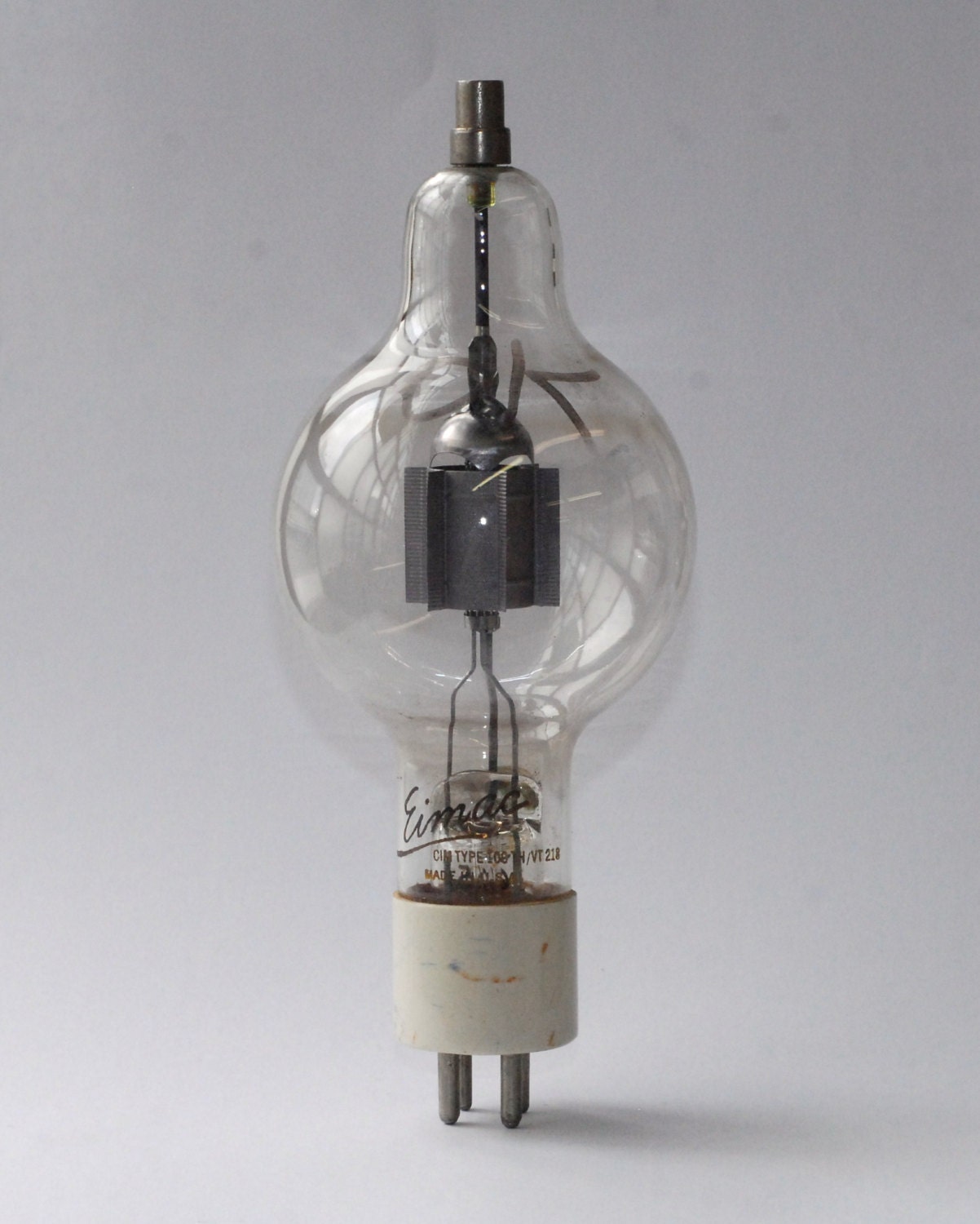 Early Eimac 100TH vacuum tube VT-218 transmitting by LeedsRadio