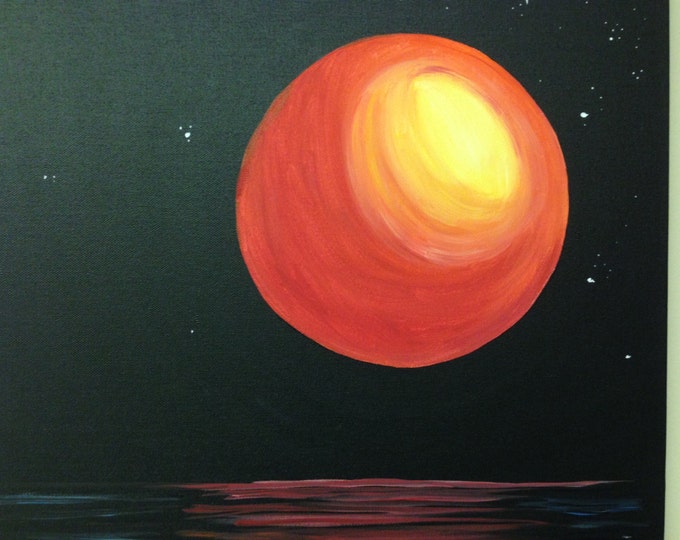 Red Moon Reflections