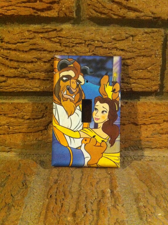 Beauty and the Beast Light Switch Cover by Hippiemysticstudio