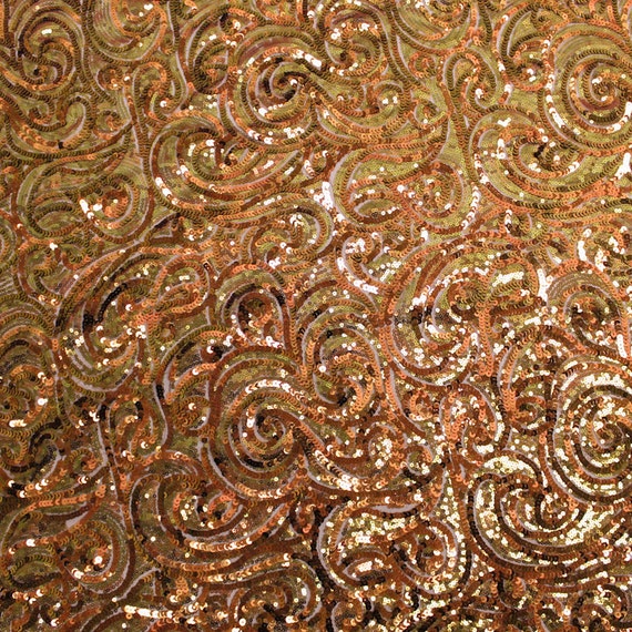 allover bronze sequins fabric fleurons embroidered sequins 1 allover bronze sequins fabric fleurons embroidered sequins 1