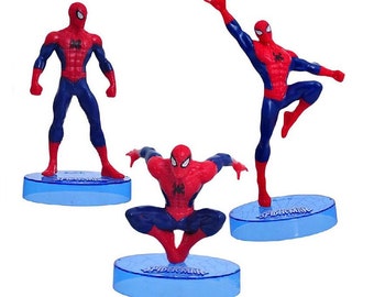 Ultimate Spiderman CAKE TOPPER Superhero 3 Figure Set Birthday Party Cupcakes Figurines Marvel Comics * FAST Shipping * Spidey