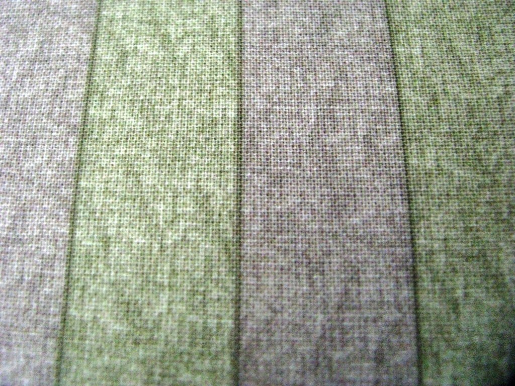 Green Gray Stripe Fabric Heather 3/4 Stripe by the yard