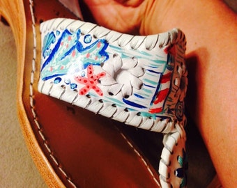 Preppy Hand-Painted Jack Rogers Look-Alikes in by LillyGirlCrafts