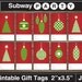 Printable Christmas Gift Tags in Red and Green by subwayParty