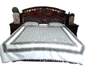 3-Piece Bedding Comforter Set Bedspreads Floral Print Handloom Cotton Bedding