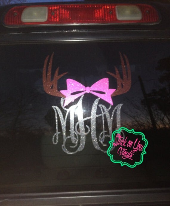 Deer Antler Car Decal