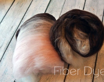 Neapolitan Spinning Fiber Batt 4.8 oz. Merino- Cashmere- Bamboo & Silk