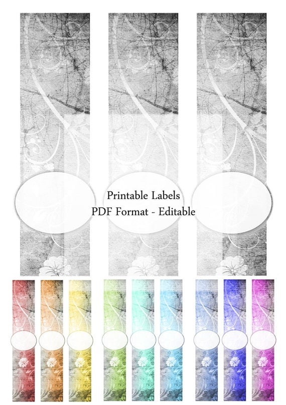 soap labels printable editable label band grayscale rainbow