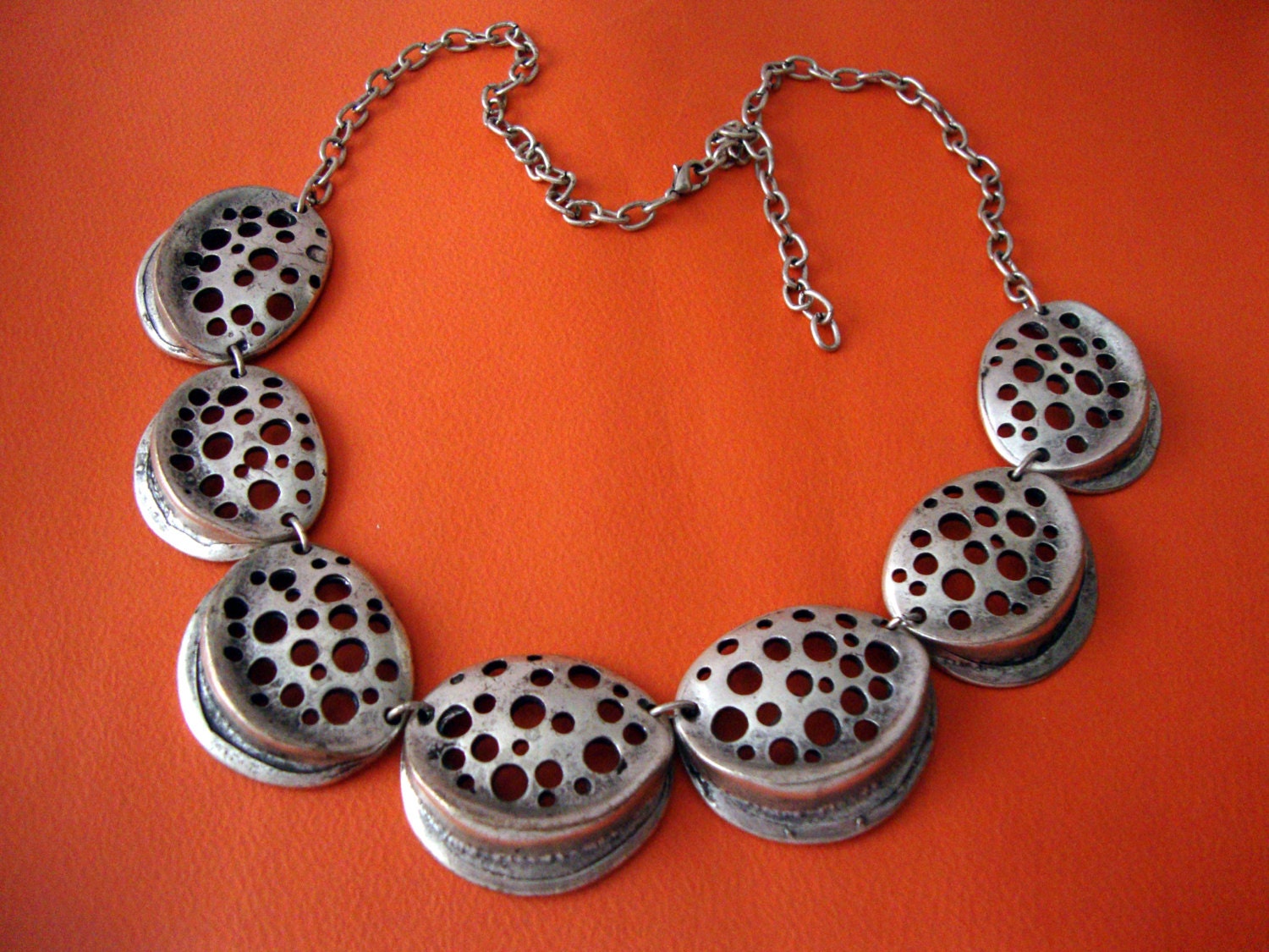 Modern Style Custom Jewelry Pewter Necklace by SilveradoJewellery