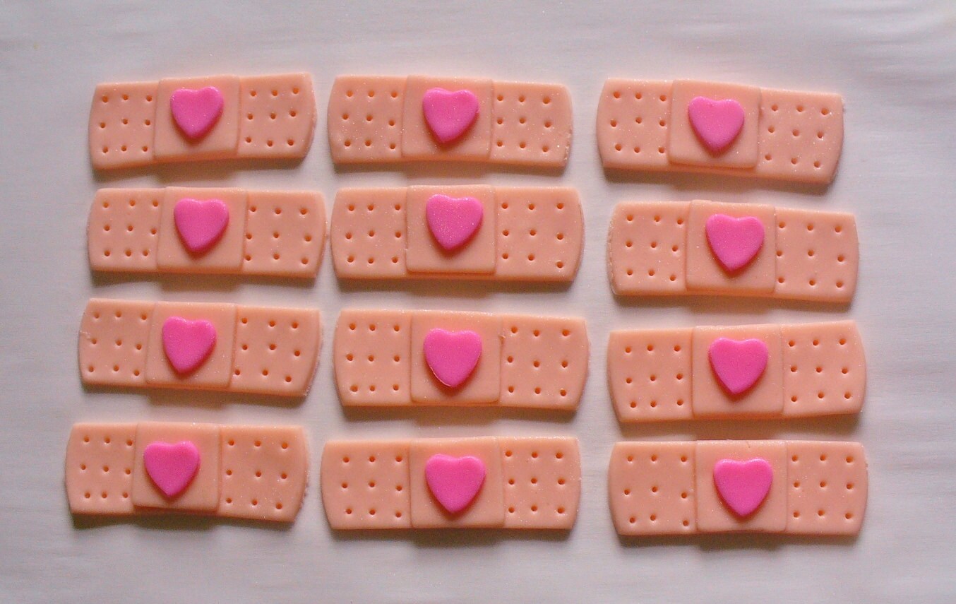 12 Edible Fondant DOC McSTUFFINS Inspired Band Aids