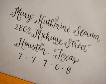 Custom Wedding Invitation Calligraphy : 'Grace' style