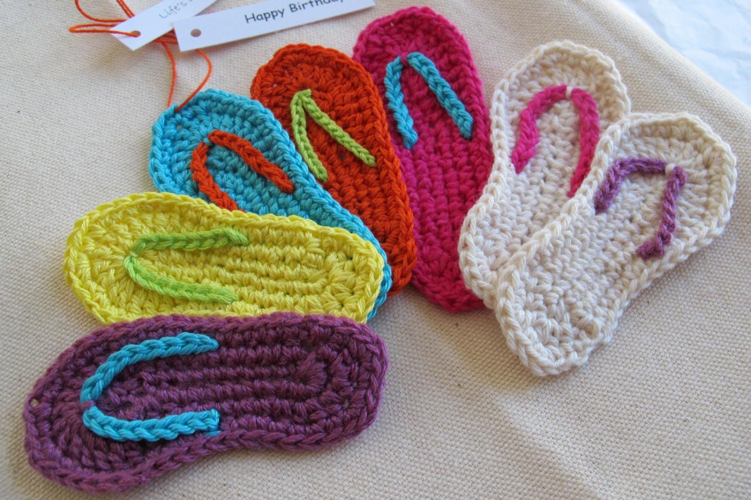 miniature flip flop crochet pattern pdf instant download