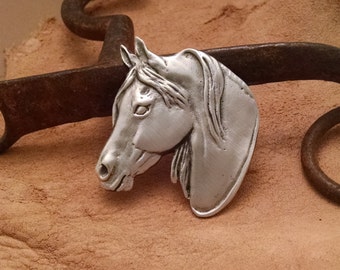Morgan Horse Pin / Brooch . Horse Jewelry