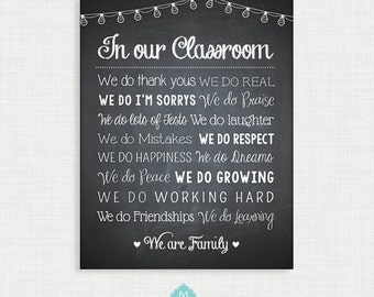 Items similar to Customized Chalkboard Teacher poster prints or pdf ...