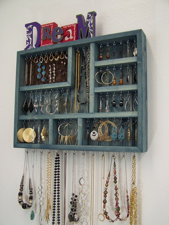 Dorm Room Jewelry Organizer by barbwireandbarnwood on Etsy