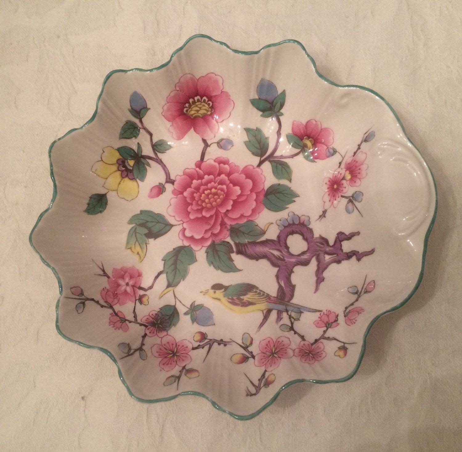 Vintage Old Foley Chinese Rose candy dish by Kangey on Etsy