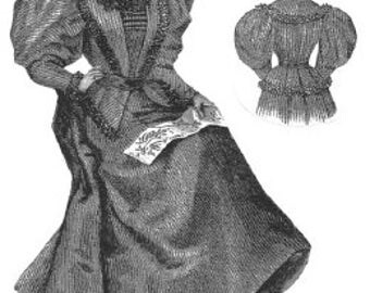 AG1132 1878 Scotch Plaid Dress Sewing Pattern by patternsoftime