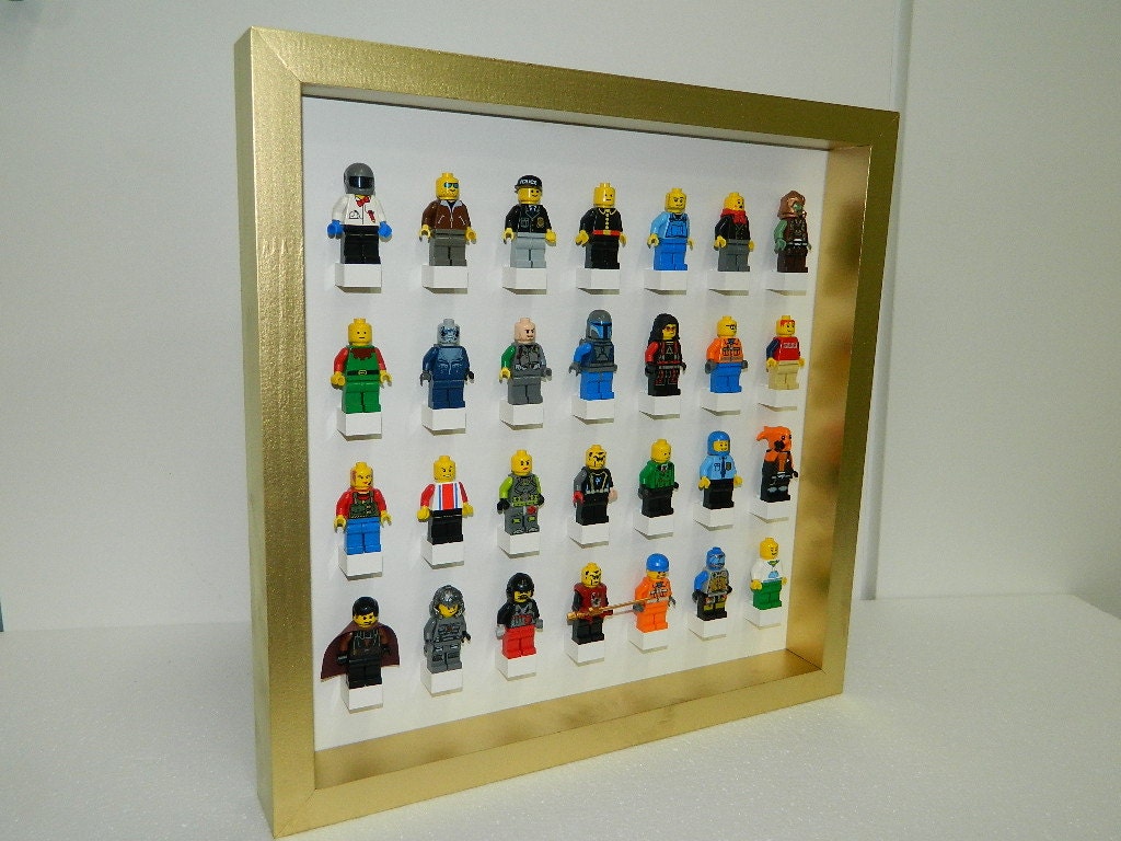 homemade lego minifigure display case