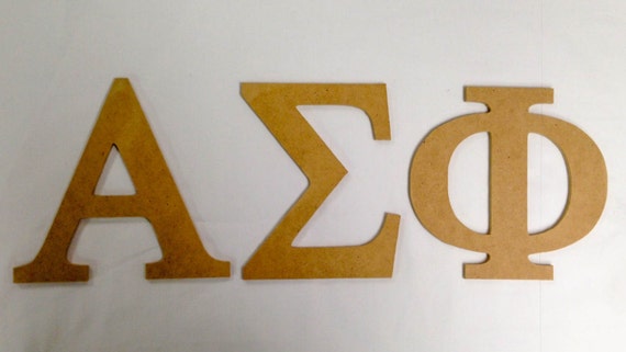 Alpha Sigma Phi 7.5 Unfinished Wood Letter Set by GreekLifeStuff