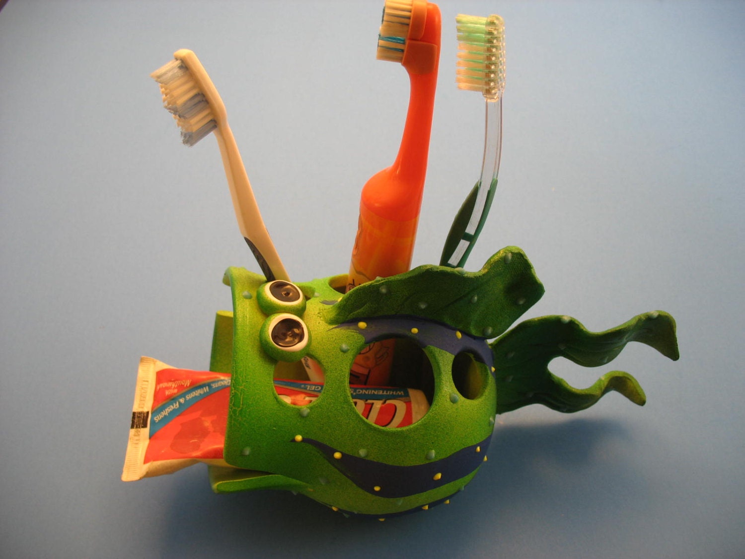 Kid's Toothbrush Holder Girl or Boy Bathroom by PondScumCeramics