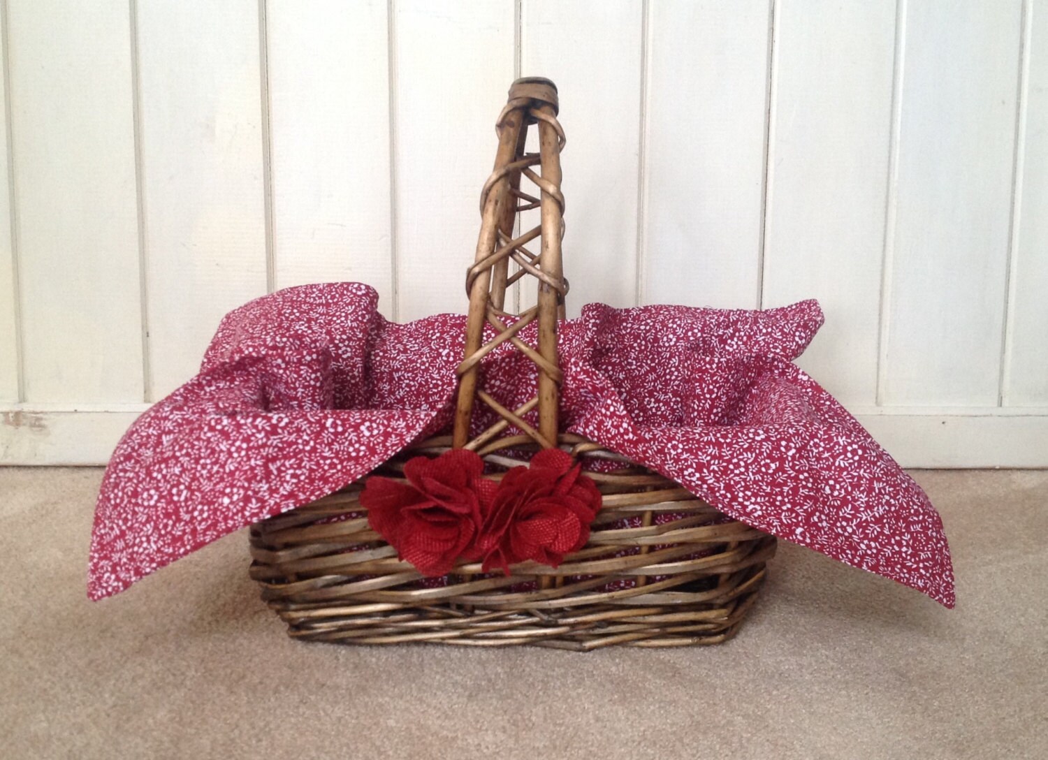 Adult Little Red Riding Hood Brown Woven Basket with by SewforYou