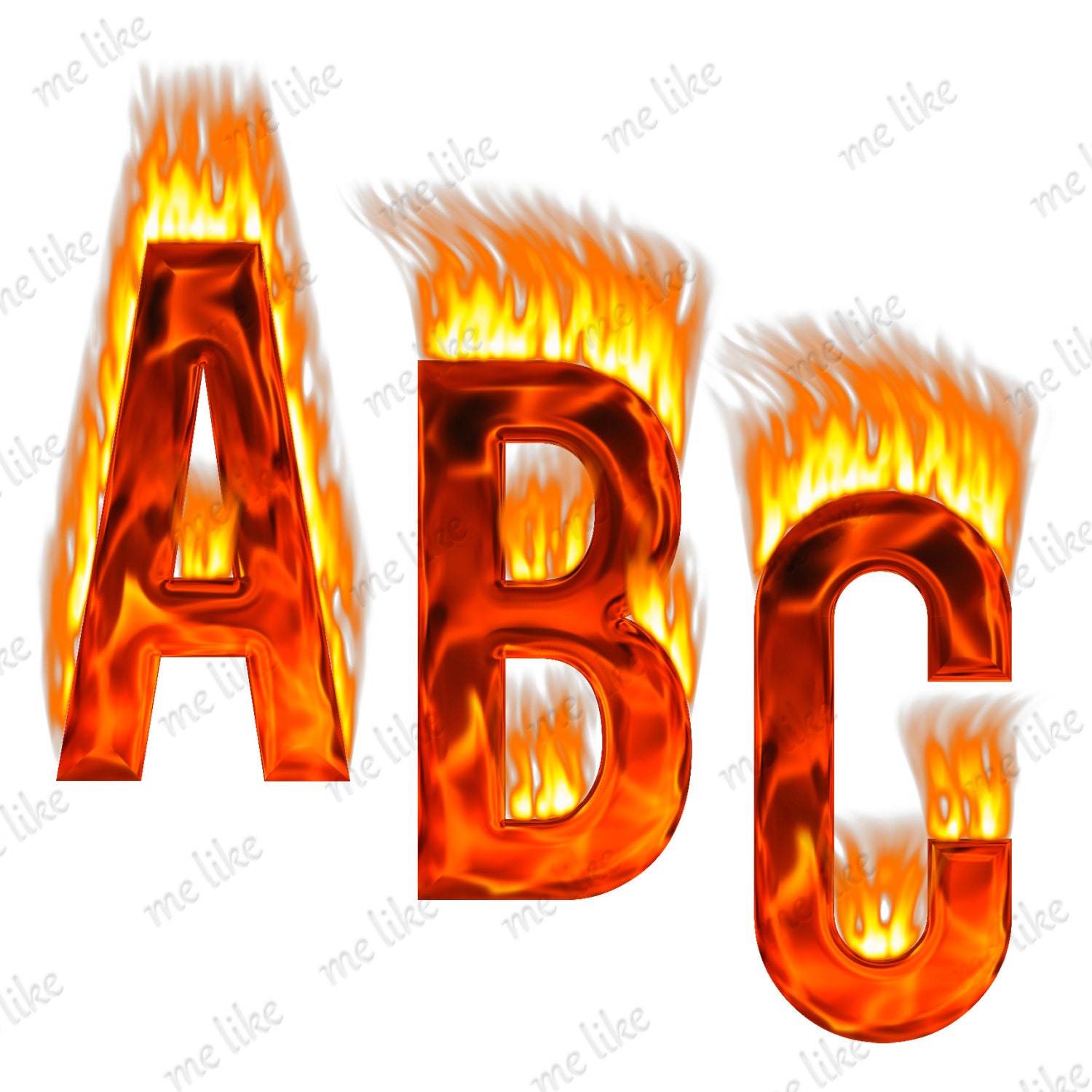 fire letters clip art - photo #3