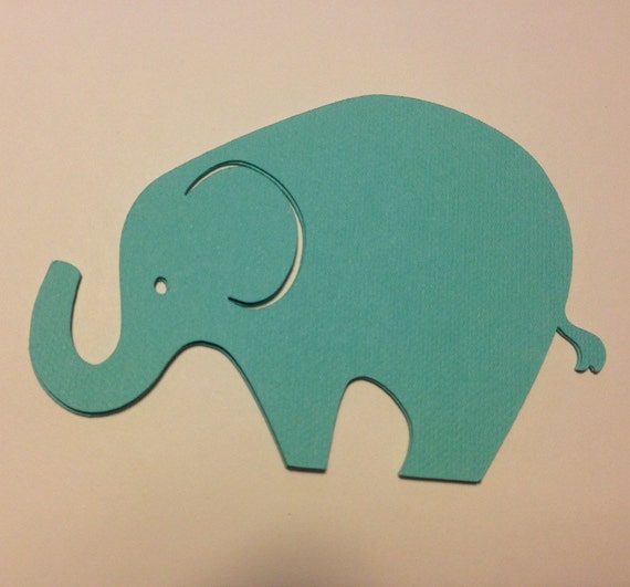 25 Elephant Paper Die Cut 3.25 Select a Color by MyCutieBows