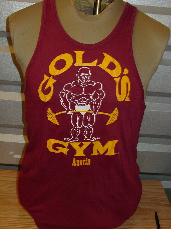 vintage 1980s Golds Gym weigth lifting tank top t shirt