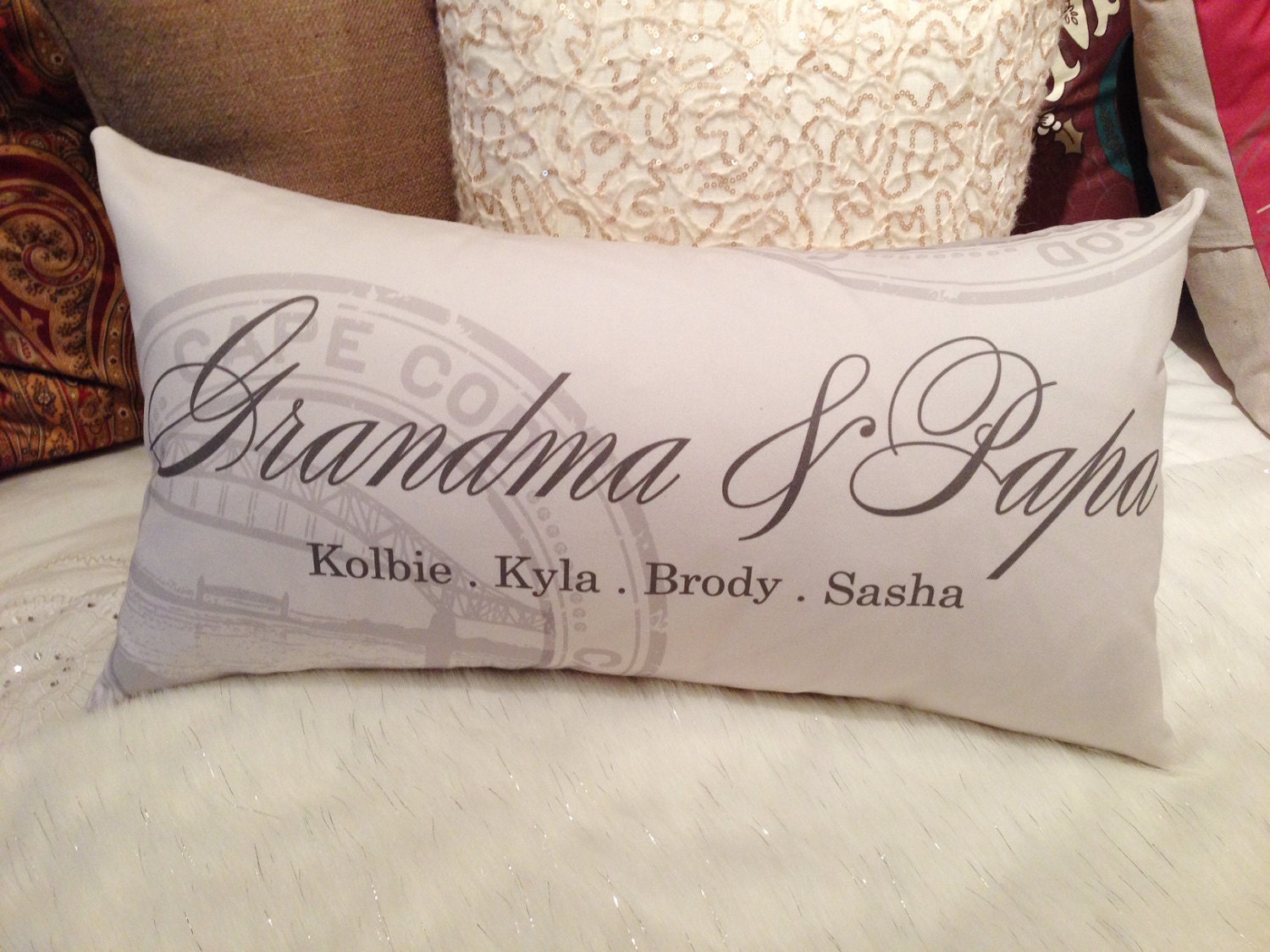 Grandparent Pillow Personalized Grandparent Pillow