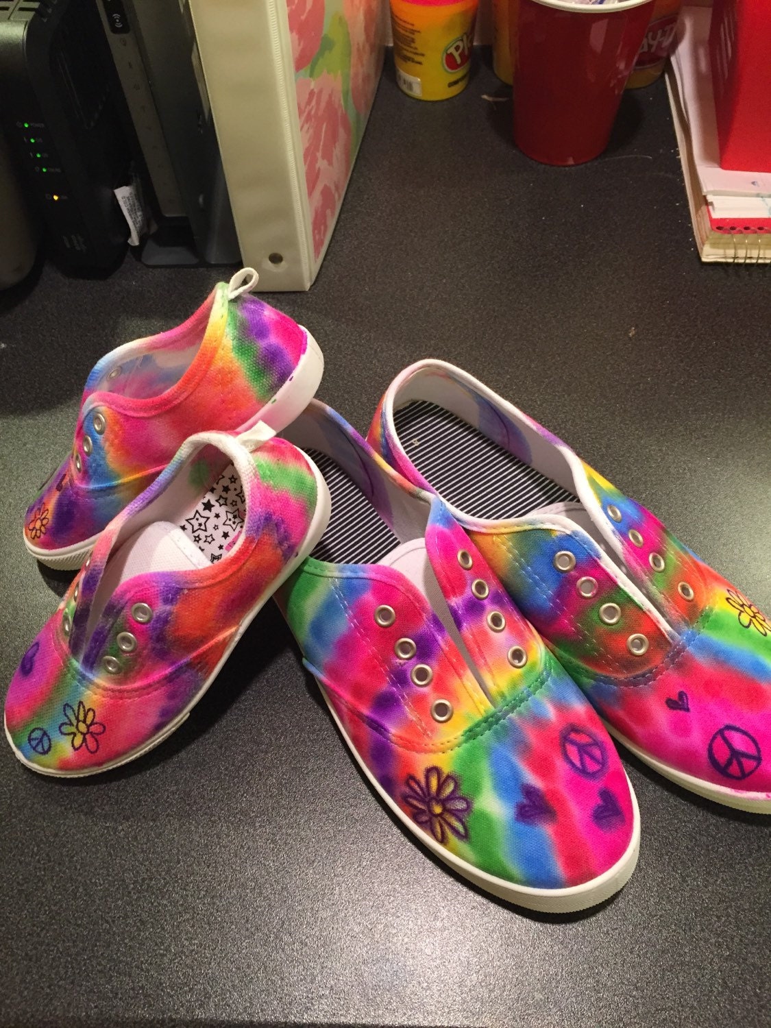 Tye-dye shoes / Hippie Feet