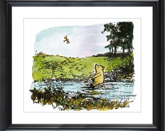 Winnie-the-Pooh classic print / Vintage book Print / Children art print / Nursery Print / Baby poster